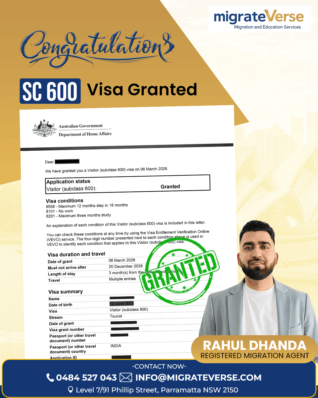 Hardik SC 600 Visa