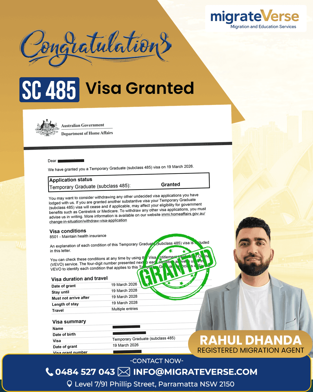 Bhaskar SC 485 Visa