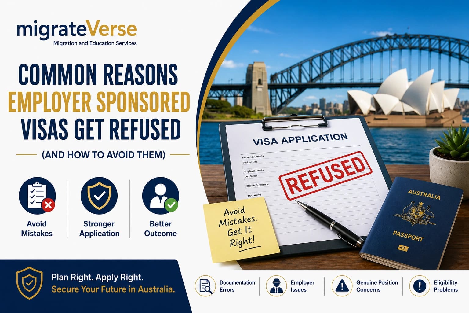 Common Reasons Employer Sponsored Visas Get Refused (and How to Avoid Them)
